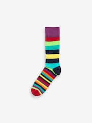 Bright Mix Geo Pattern Socks 8 Pack - Image 4 of 10