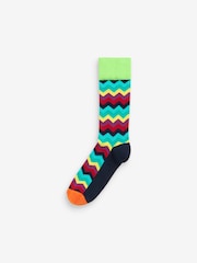 Bright Mix Geo Pattern Socks 8 Pack - Image 7 of 10