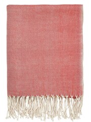 Sanderson Red Suva Tassel Throw - Image 2 of 3