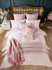 Ted Baker Pink T Quilted Polysatin Sham Pillowcase - Image 4 of 4