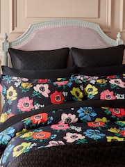 Ted Baker Black T Quilted Polysatin Sham Pillowcase - Image 1 of 4