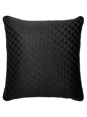 Ted Baker Black T Quilted Polysatin Sham Pillowcase - Image 4 of 4