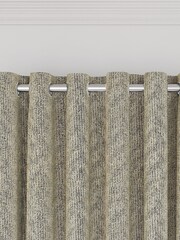 Nalu Nicole Scherzinger Natural Hana Textured Fully Lined Eyelet Curtains - Image 3 of 4