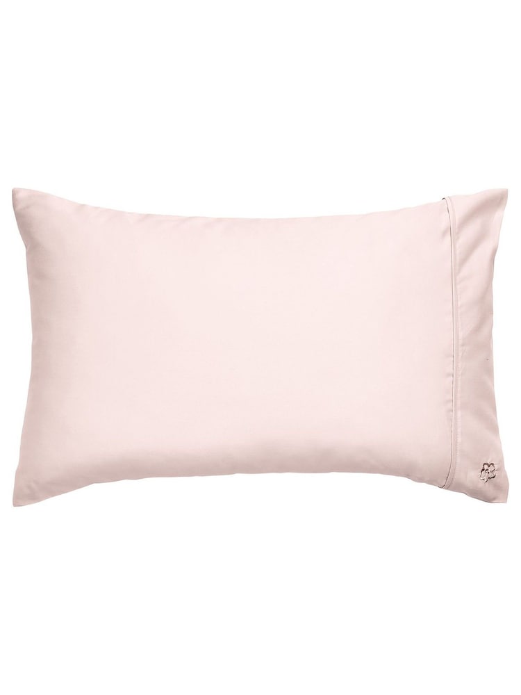 Ted Baker Pink Silky Smooth Plain Dye 250 Thread Count Cotton 100% Cotton Pillowcase - Image 4 of 4