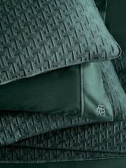 Ted Baker Forest Green Silky Smooth Plain Dye 250 Thread Count Cotton 100% Cotton Pillowcase - Image 3 of 4