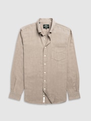 Rodd & Gunn Brown Barrhill Sports Fit Shirt - Image 1 of 2
