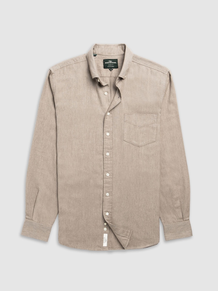 Rodd & Gunn Brown Barrhill Sports Fit Shirt - Image 1 of 2 Rodd & Gunn Brown Barrhill Sports Fit Shirt - Image 1 of 2