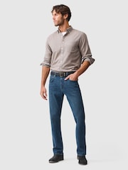 Rodd & Gunn Brown Barrhill Sports Fit Shirt - Image 3 of 6