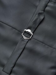 Navy Blue Check Suit: Waistcoat - Image 10 of 10