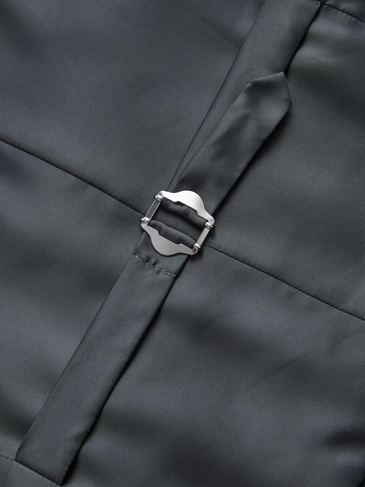 Navy Blue Check Suit: Waistcoat - Image 10 of 10