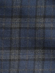 Navy Blue Check Suit: Waistcoat - Image 9 of 10