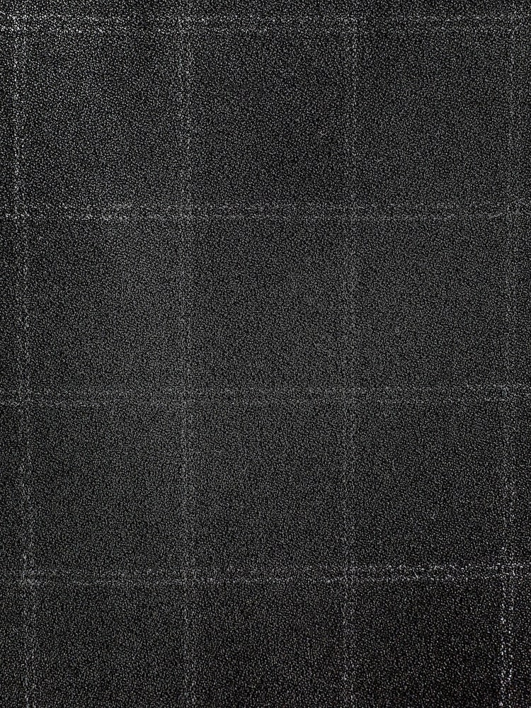 Black Check Tuxedo Suit Jacket - Image 10 of 10