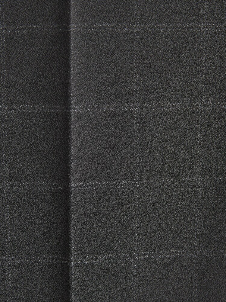 Black Skinny Fit Check Tuxedo Suit: Trousers - Image 8 of 8