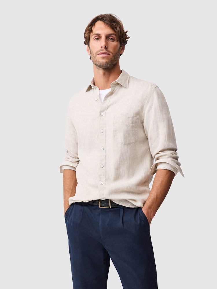 Rodd & Gunn Natural Coromandel Sports Fit Shirt - Image 1 of 5