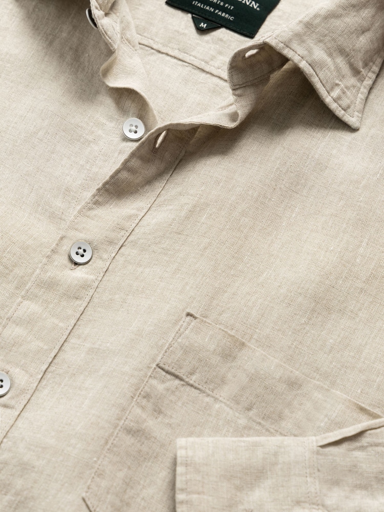 Rodd & Gunn Natural Coromandel Sports Fit Shirt - Image 5 of 5