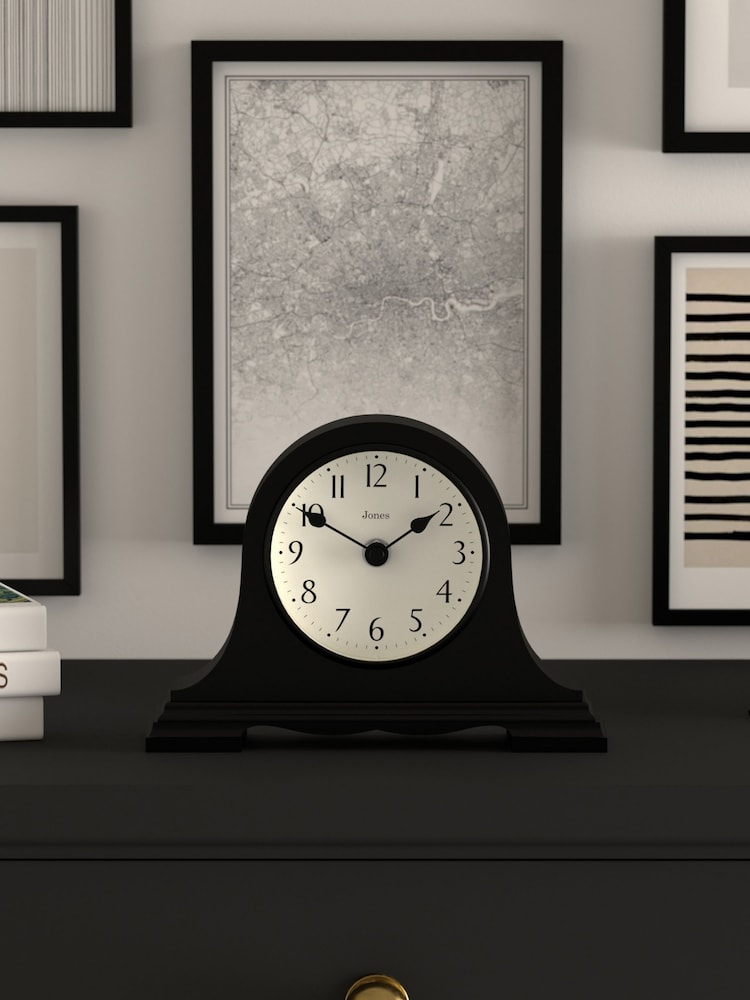Jones Clocks Black Black Mantel Clock with Arabic Dial - Image 1 of 4