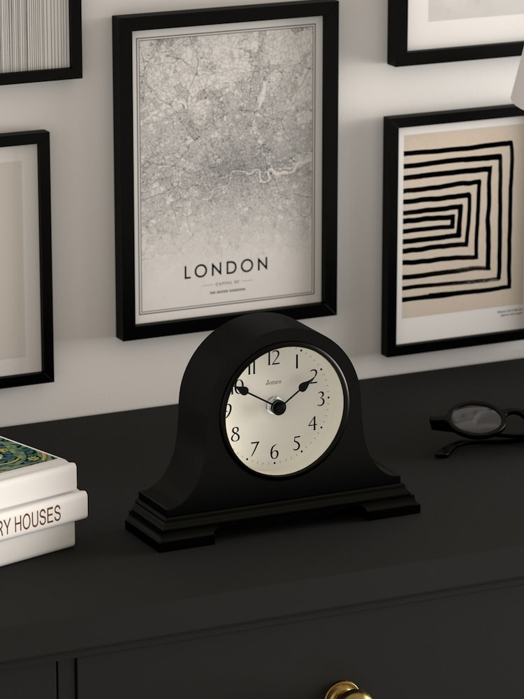 Jones Clocks Black Black Mantel Clock with Arabic Dial - Image 2 of 4