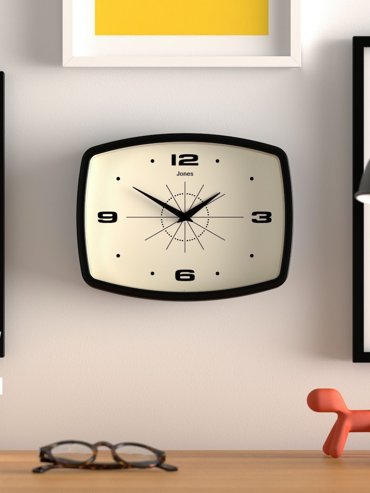 Jones Clocks Black Black Movie Retro Wall Clock - Image 1 of 4