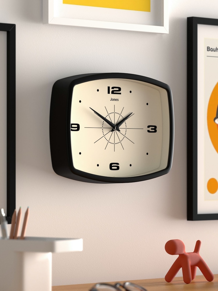 Jones Clocks Black Black Movie Retro Wall Clock - Image 4 of 4