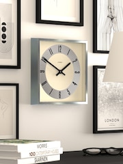 Jones Clocks Silver Silver Box Square Wall Clock - Image 2 of 4