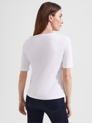 Hobbs White Demi Broderie Top - Image 2 of 4