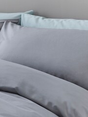 Silentnight Silver Pure 100% Cotton Duvet Cover and Pillowcase Set - Image 2 of 3