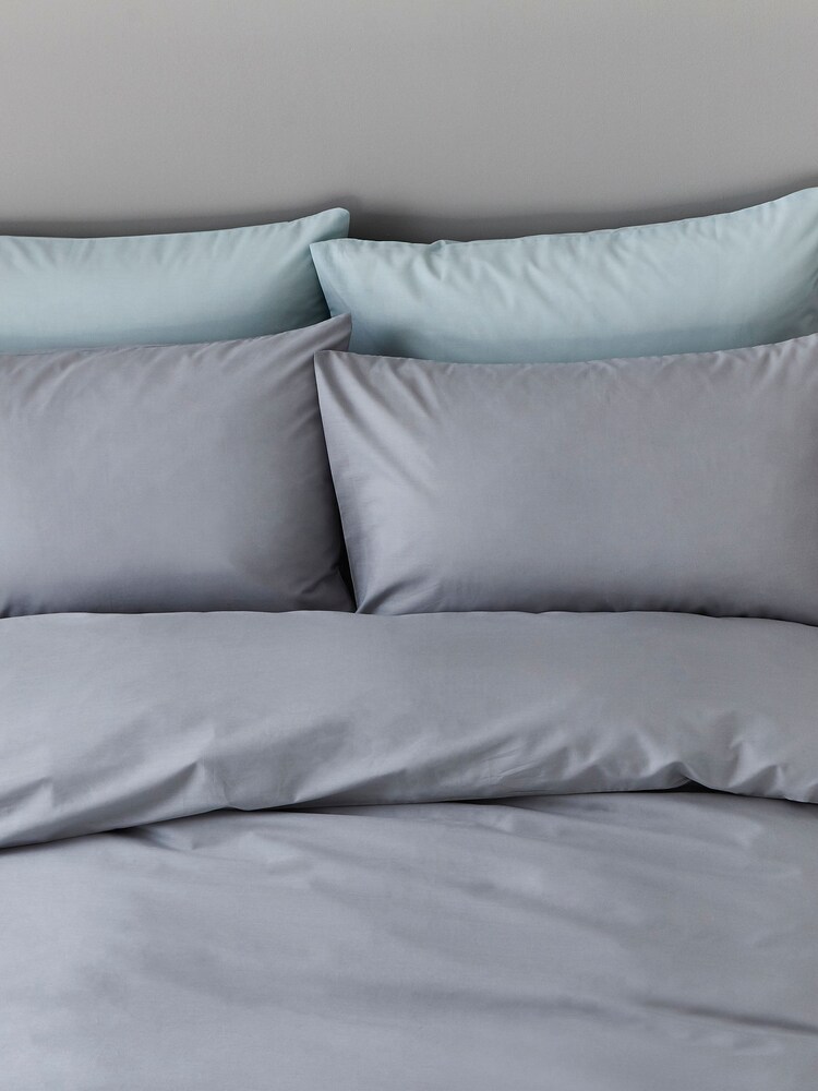 Silentnight Silver Pure 100% Cotton Duvet Cover and Pillowcase Set - Image 3 of 3