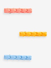 Multi Bright 3 Pack Star Hair Clips - Image 2 of 2