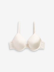 Green/Navy Blue/Cream Pad Full Cup Microfibre Smoothing T-Shirt Bras 3 Pack - Image 4 of 5