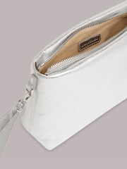 Whistles Silver Zip Top Avah Clutch - Image 2 of 4