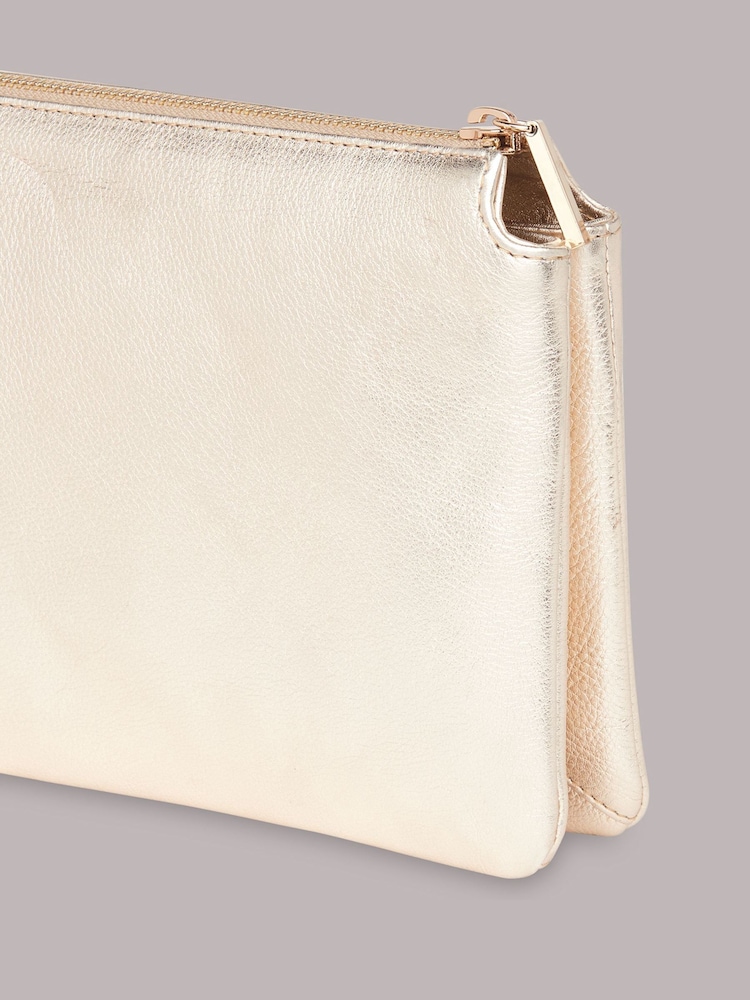 Whistles Gold Elita Double Pouch Clutch - Image 4 of 4