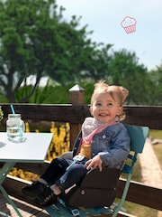 Badabulle Grey Two-In-One Travel Booster Seat and Back Pack - Image 1 of 5