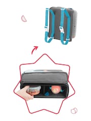 Badabulle Grey Two-In-One Travel Booster Seat and Back Pack - Image 3 of 5