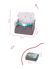 Badabulle Grey Two-In-One Travel Booster Seat and Back Pack - Image 5 of 5