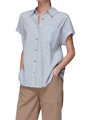 Whistles Nicola Button Through T-Shirt - Image 1 of 4