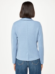 Whistles Light Blue Slim Jersey Jacket - Image 2 of 5