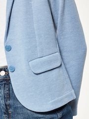 Whistles Light Blue Slim Jersey Jacket - Image 3 of 5