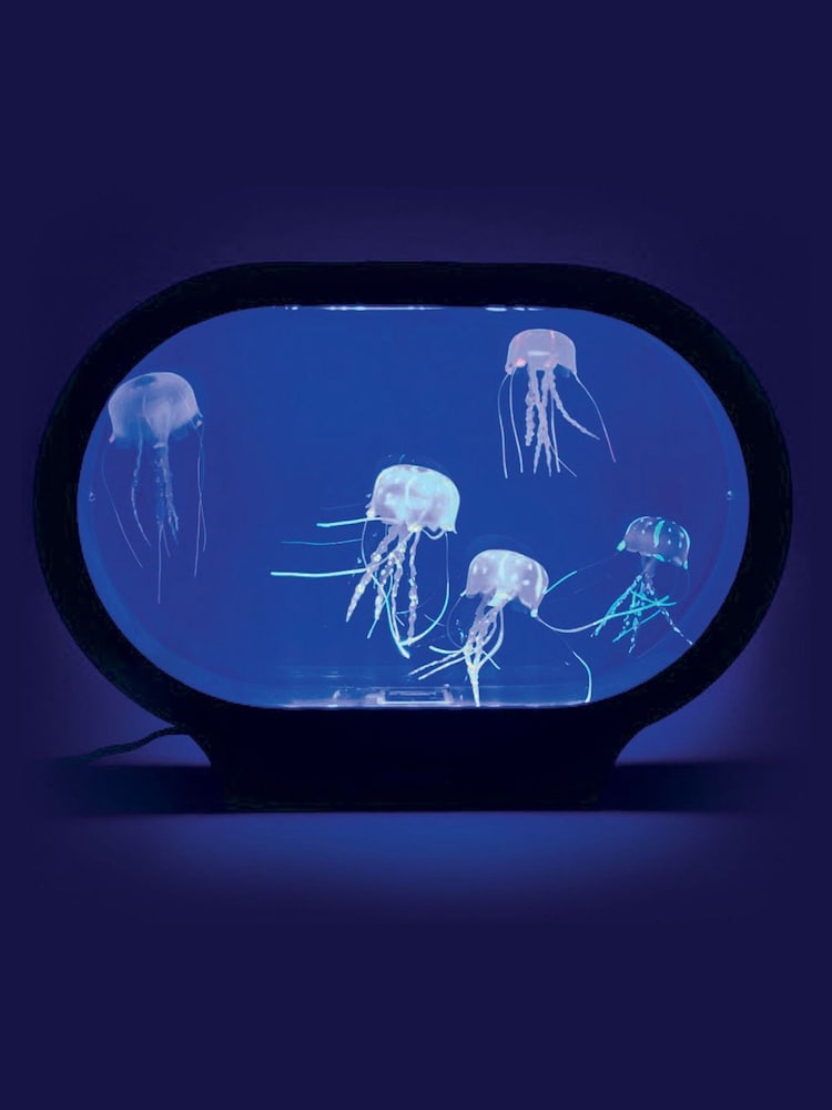 MenKind Neon Jellyfish Oval Tank Lamp With UK Mains Plug - Image 2 of 9