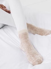 Black/Neutral Velvet Cosy Socks 2 Pack - Image 4 of 6
