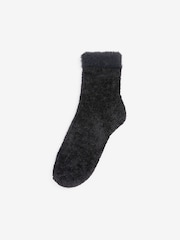 Black/Neutral Velvet Cosy Socks 2 Pack - Image 5 of 6