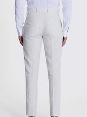 MOSS Slim Fit Linen Rich Puppytooth Trousers - Imagem 2 de 3