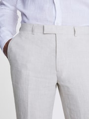 MOSS Slim Fit Linen Rich Puppytooth Trousers - Imagem 3 de 3