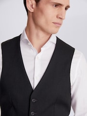MOSS Charcoal Grey Tailored Stretch Suit: Waistcoat - Image 3 of 3