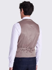 MOSS Navy Blue Tailored Check Suit: Waistcoat - Image 2 of 4