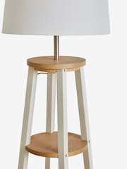 Cream Malvern Shelved Wood Floor Lamp - Image 8 of 8