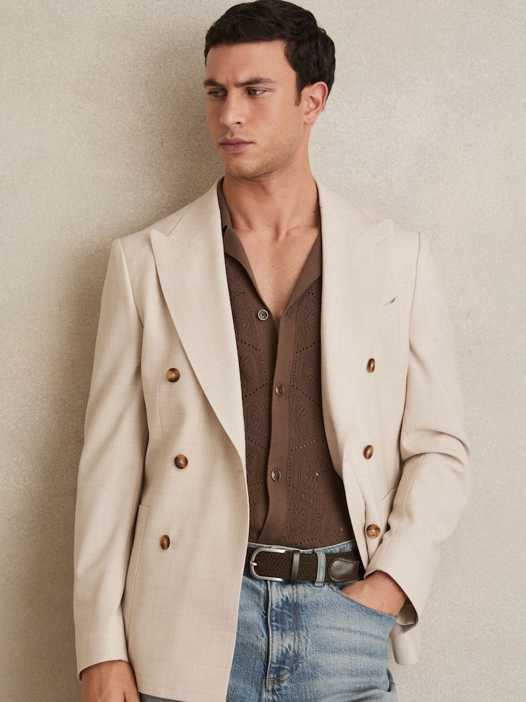 Reiss Dark Brown Elmont Woven Belt - Image 2 of 4