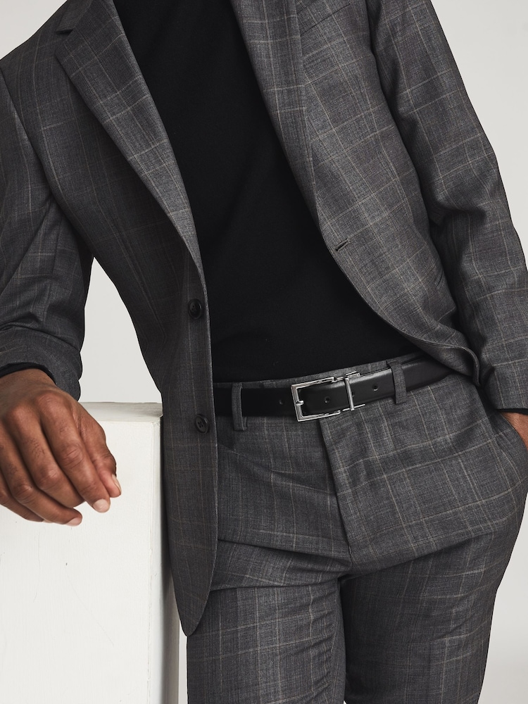 Reiss Black/Brown Ricky Reversible Leather Belt - Image 2 of 6