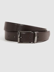 Reiss Black/Brown Ricky Reversible Leather Belt - Image 5 of 6