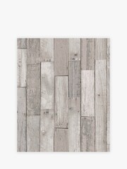 Grey Distressed Wood Plank Paste The Wall 10M Wallpaper - Image 2 of 4