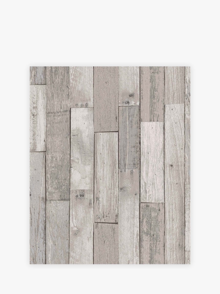 Grey Distressed Wood Plank Paste The Wall 10M Wallpaper - Image 2 of 4 Grey Distressed Wood Plank Paste The Wall 10M Wallpaper - Image 2 of 4